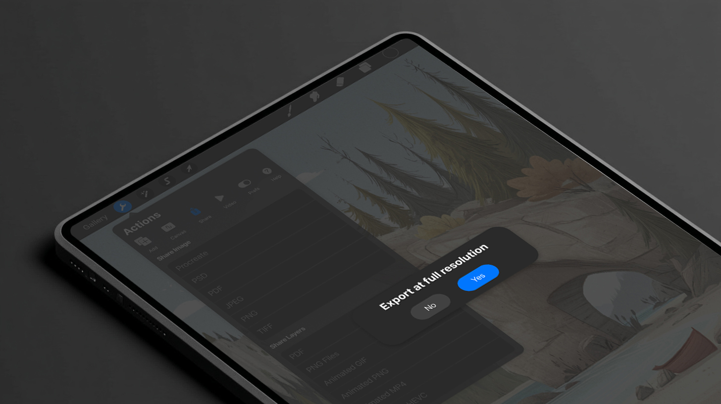Procreate performance toggle — screen detail