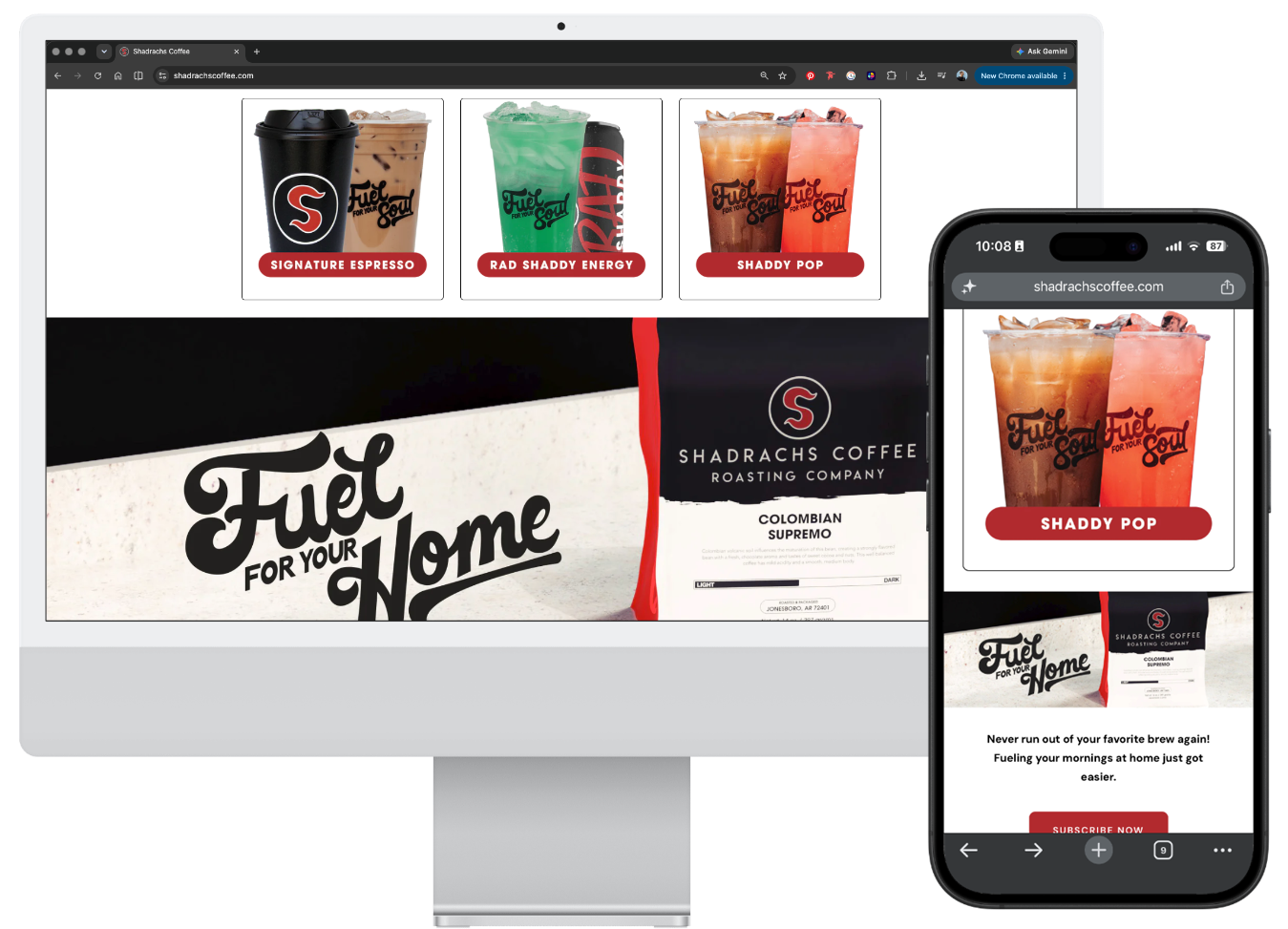 Shadrachs Coffee brand imagery